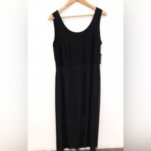 Nordstrom Vince Camuto Scoop-Neck Slip Black Long Slip Dress 1x